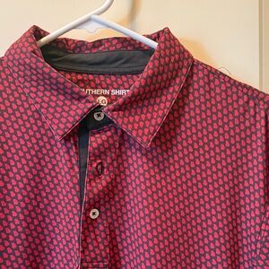 The Southern Shirt Company Red and Black Georgia Patterned Polo